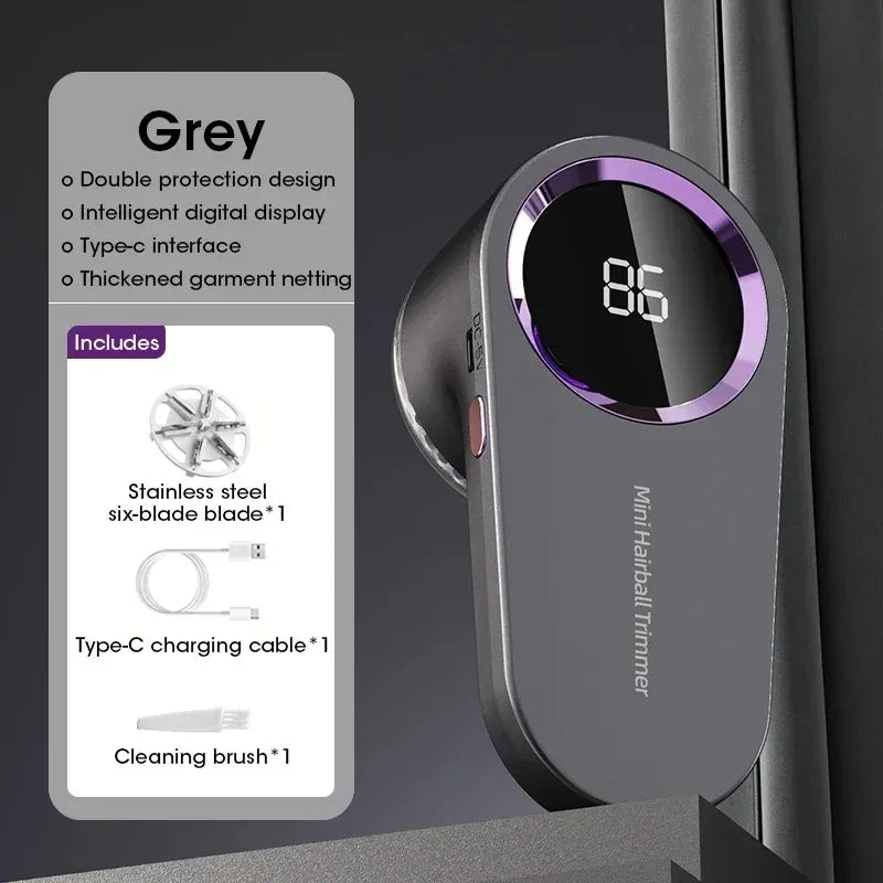 Electric Lint Remover, USB Rechargeable, LED Display