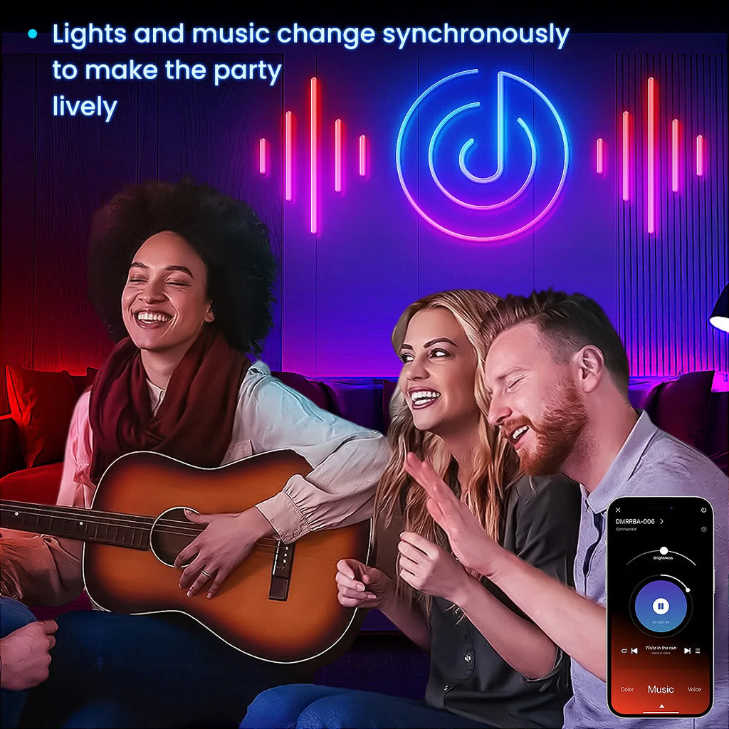 RGB Neon Rope Light Strip, App and Music Sync