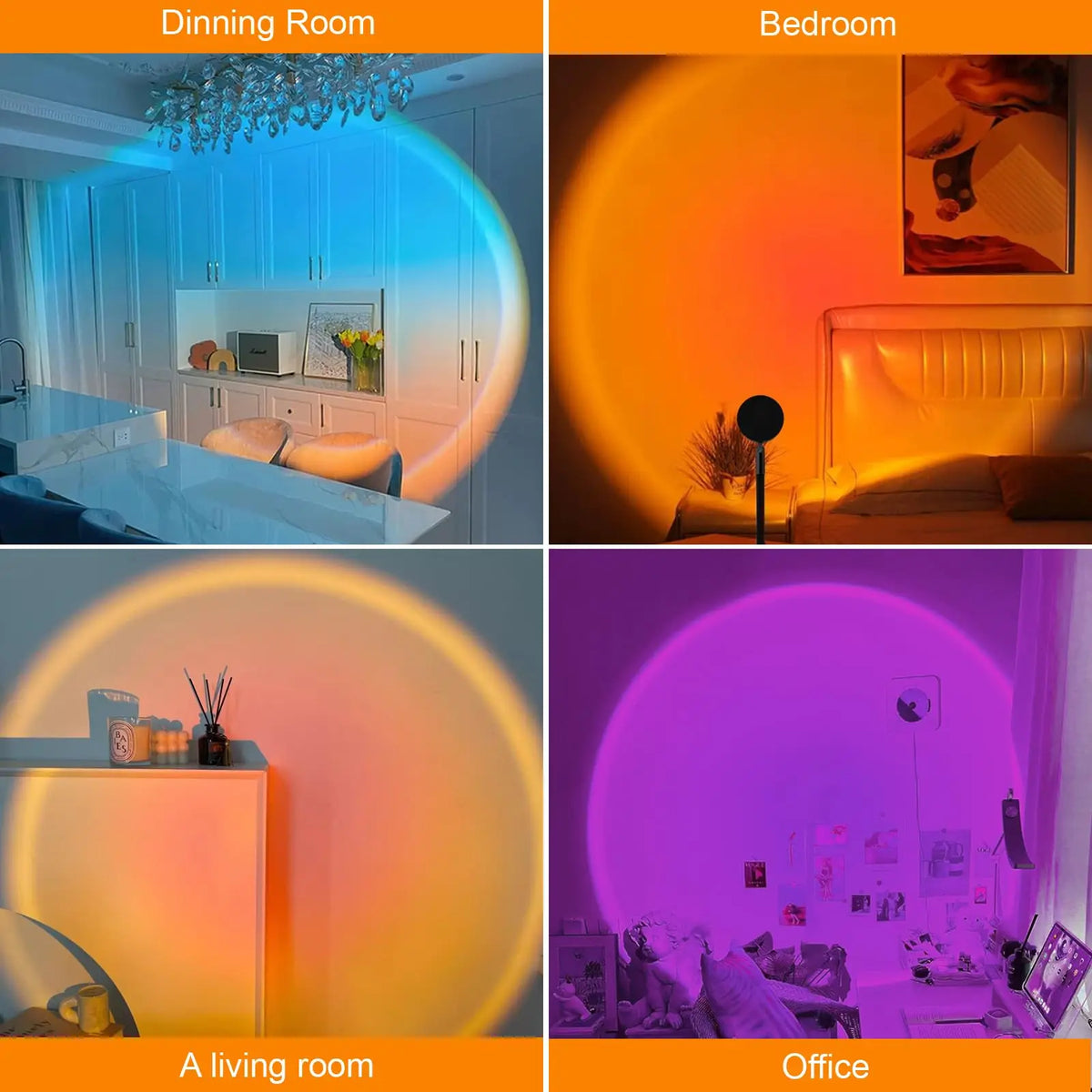 Sunset Projection Lamp, 16-Colour RGB Ambient Light