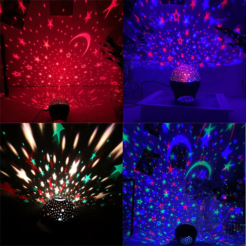 RGB Galaxy Projector Night Light, Starry Moon Ambient Lamp