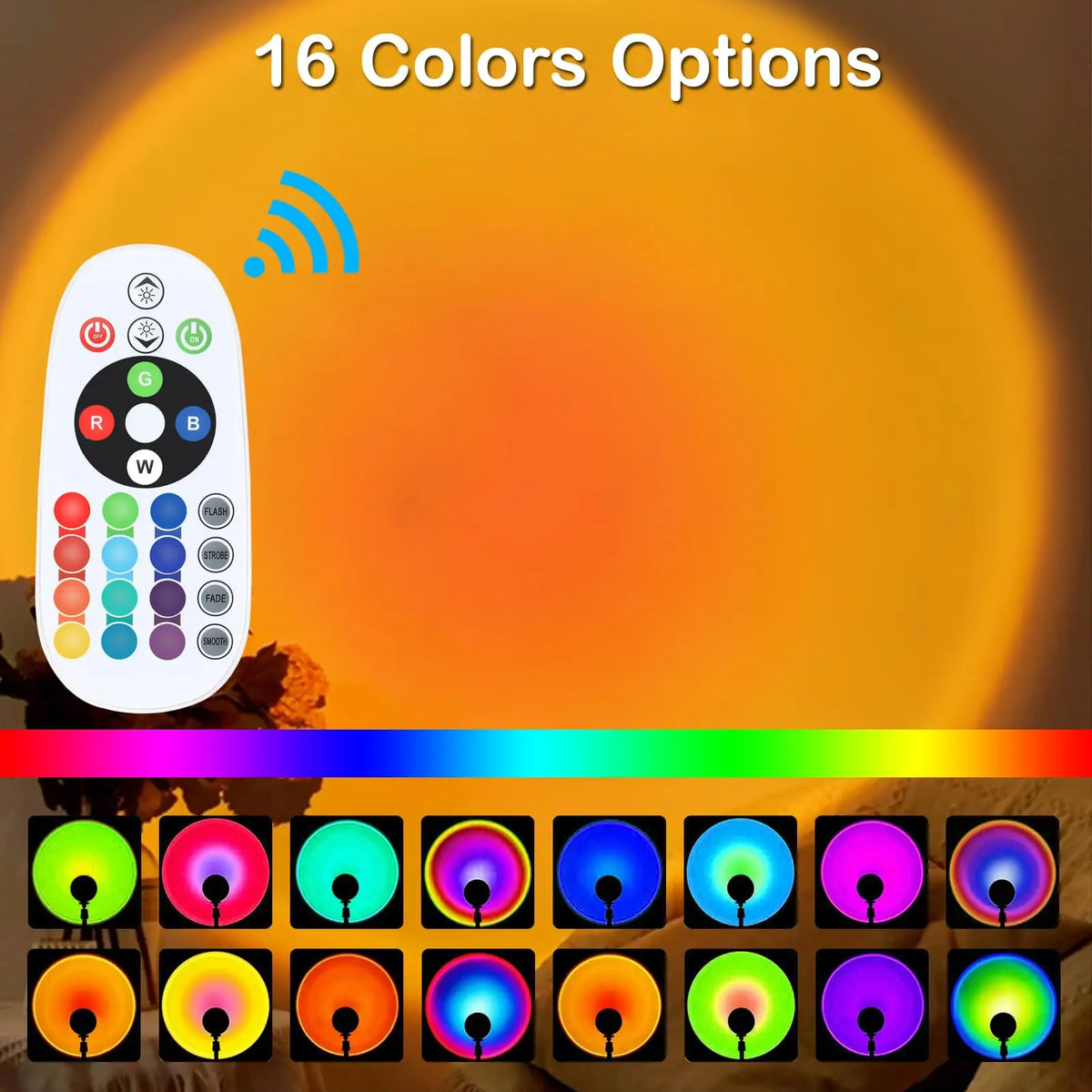 Sunset Projection Lamp, 16-Colour RGB Ambient Light