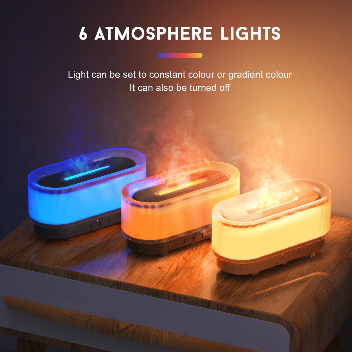 Flame Aroma Diffuser, LED Mist Humidifier