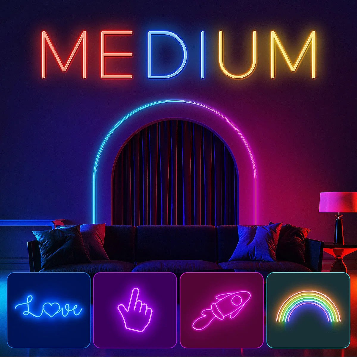 RGB Neon Rope Light Strip, App and Music Sync