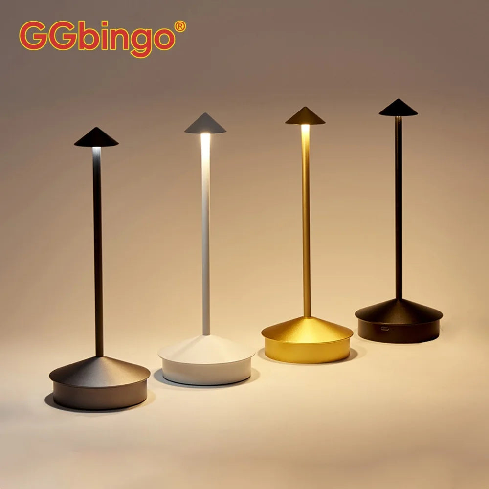 Cordless LED Table Lamp, Rechargeable Touch Dimmer