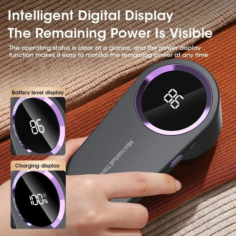 Electric Lint Remover, USB Rechargeable, LED Display