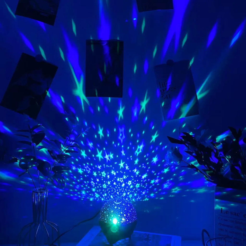 RGB Galaxy Projector Night Light, Starry Moon Ambient Lamp
