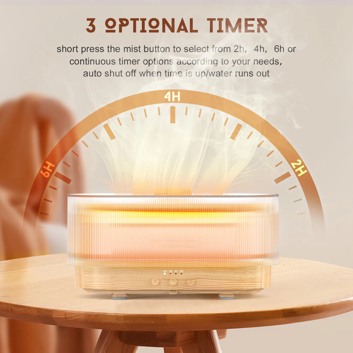 Flame Aroma Diffuser, LED Mist Humidifier