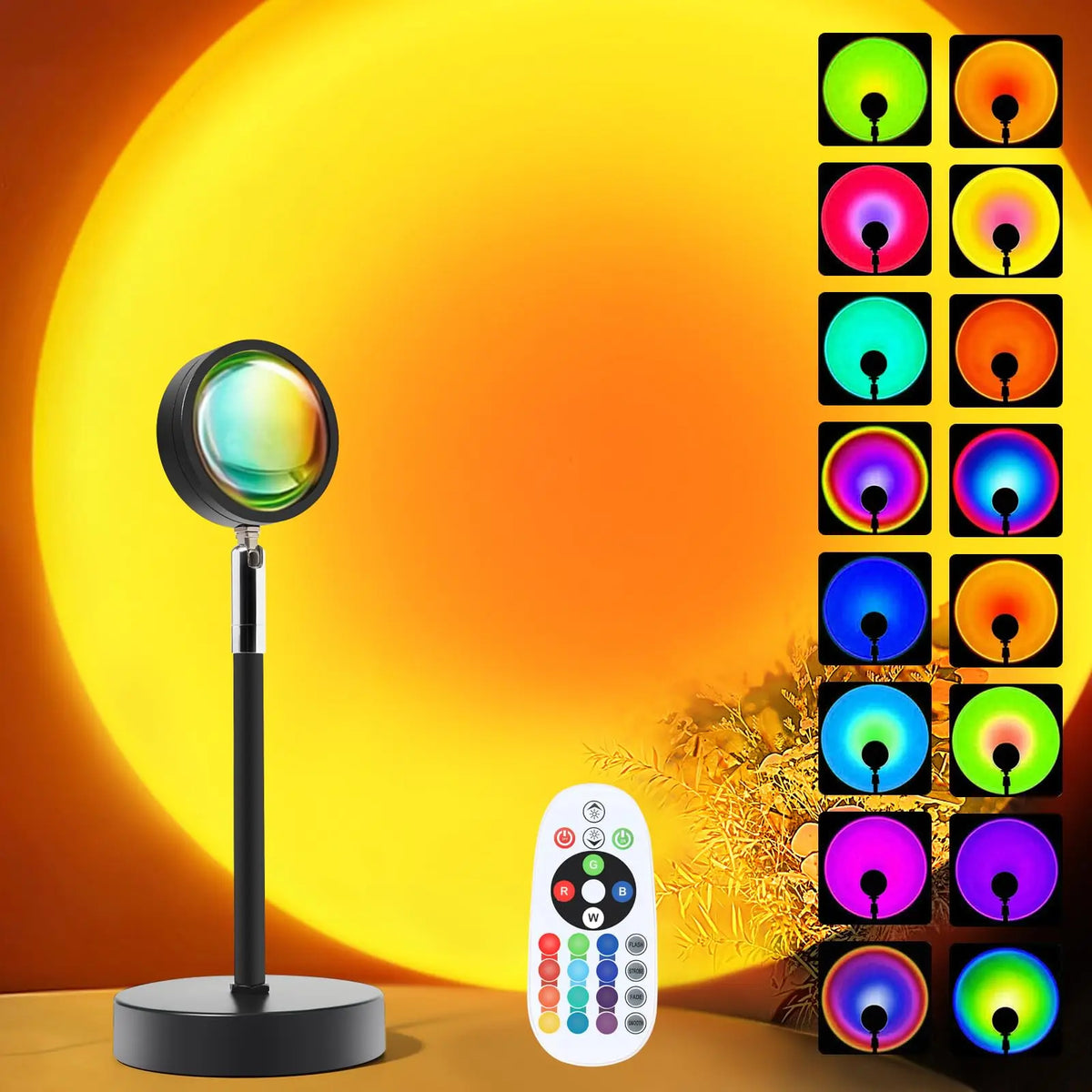 Sunset Projection Lamp, 16-Colour RGB Ambient Light